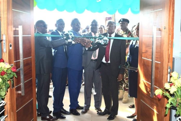 From Left to Right: Regional Manager Paul Chianda, Branch Manager Samuel Angelo, Bank Delegate Mr. Maroa Nyamatiko, MCA Isibania Ward Hon. Pius Ichobwe, and Head Branch Banking Mr. Peter Kirugu, marking the grand opening of our Isibania Branch! 