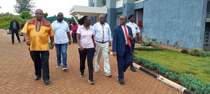 Sammy Waititu KINAP principal (right in red tie )with Dan Ameyo legal advisor in the Office of the prime cabinet secretary with national government coordination secretariat members during a visit in KINAP in Kiambu town Sammy Waititu KINAP principal (right in red tie )with Dan Ameyo legal advisor in the Office of the prime cabinet secretary with national government coordination secretariat members during a visit in KINAP in Kiambu town