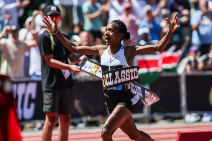 Faith Kipyegon wins Prefontaine Classic2