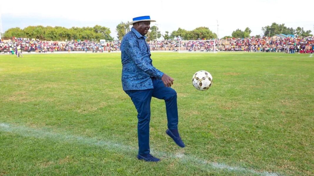 Raila playing football1
