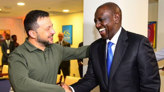 Ruto-and-Zelensky Ruto, Zelenskyy Discuss Plight of Kenyans Caught in Russia-Ukraine War