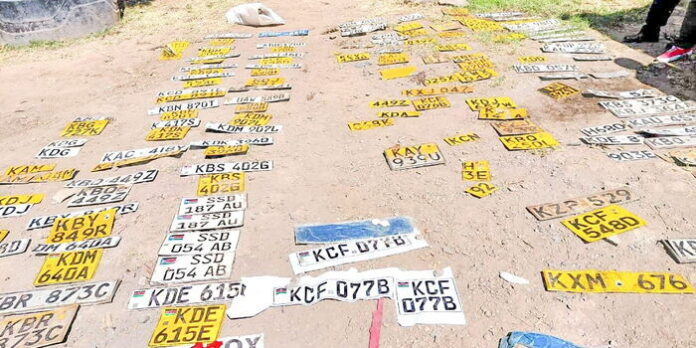 Police Seize Over 100 Fake Number Plates in Kariobangi South Raid
