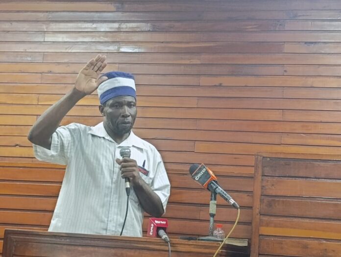 Enos Amanya Ngala in court