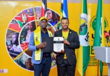 UDA Hands Samuel Muchina Nyagah Nomination Certificate for Ol Kalou By-Election