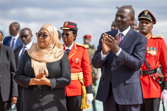 Ruto Samia Suluhu Ruto with Samia Suluhu in Tanzania