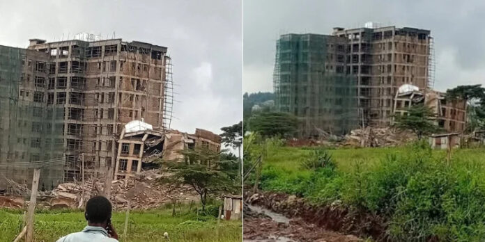 image Fear as Workers Trapped After Building Collapses in Kajiado