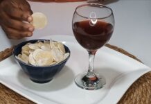 Woman Sparks Reactions After Eating Alter Wine And Communion Wafers At Home