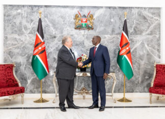 Ruto Bids Farewell to Outgoing Belgium Ambassador