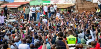 Drama in Oyugis as Tyres Burn Ahead of Linda Mwananchi Rally Linda Mwananchi leaders during a rally in Nyamira on July 4, 2026. (Photo: X/James Orengo)
