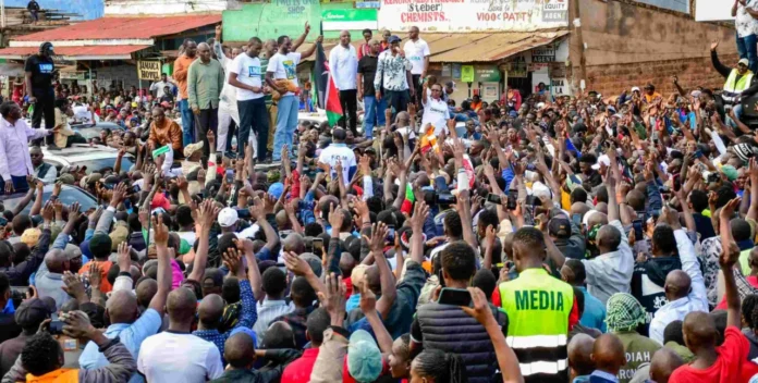Linda Mwananchi leaders during a rally in Nyamira on July 4, 2026. (Photo: X/James Orengo)