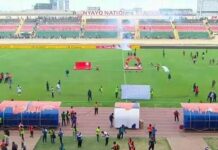 Gor Mahia Fans Storm Pitch, Damage Podium After Tusker Defeat