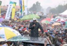 Ruto Braves Heavy Rain in Eldoret as Crowd Reacts to President’s Address