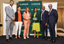 Co-op Bank Secures $100 Million EBRD Financing Programme for Kenyan Businesses (L-R) Abdessamad Abouti, Regional Head of Local Currency Portfolio at EBRD, Aude Paccate, Director, Portfolio Management – EMEA, Treasury Department at EBRD, Francis Muuna, Head – Financial Institutions at Co-op Bank and Ben Muriuki, Head – Investor Relations and Strategy at Co-op Bank.