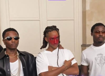 Wizkid And Asake Join Jaden Smith At Christian Louboutin Paris Fashion Week Show