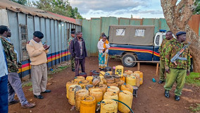 Multi-Agency Operation Seizes 600 Litres of Illicit Brew in Meru